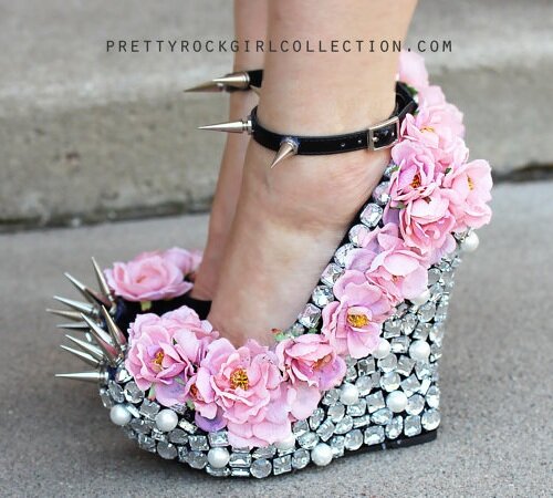 Flower Wedge Shoe