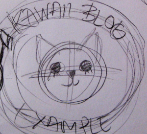 Kawaii Blog Example Logo Before Pic
