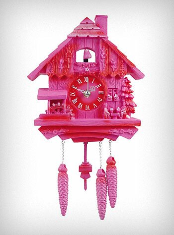 Pink Chuko Wall Clock Kitch Plastic Interior