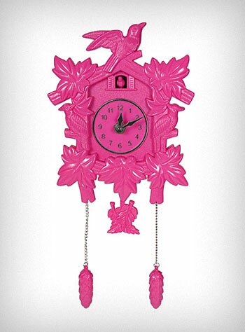 Pink Chuko Wall Clock Kitch Plastic