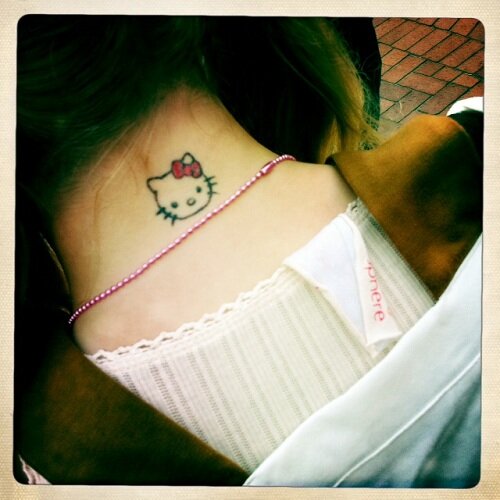 Hello Kitty Neck Tattoo Fluffyghost Blogger