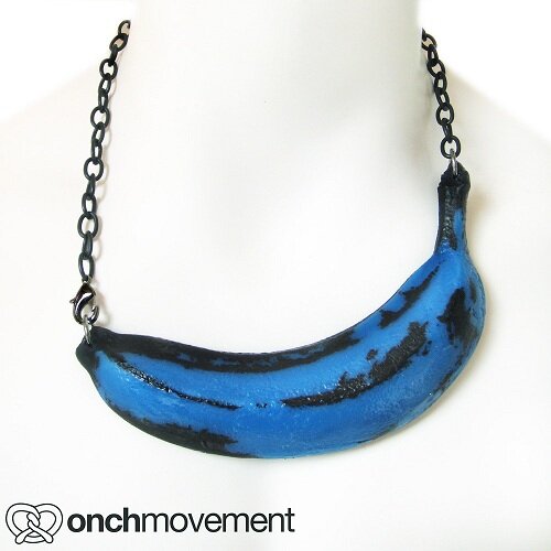 Warhol Banana Necklace Blue Onch Paris Hilton BFF