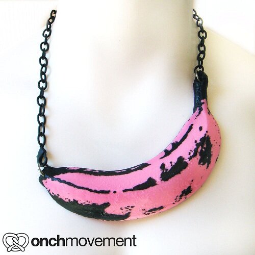 Warhol Banana Necklace Pink Onch Paris Hilton BFF