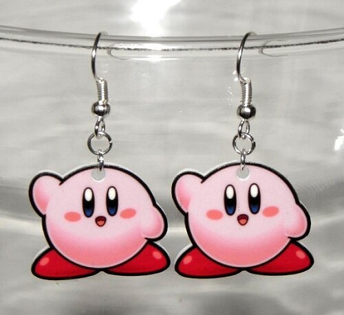 Kirby Earrings Nintendo Jewelry Girl Gamer kawaii game blog