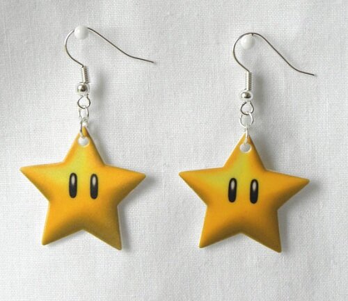 Star Earrings Nintendo Jewelry Girl Gamer kawaii game blog