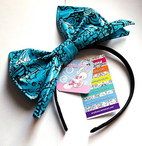 Blue Bow Headband Kawaii Accessories Acrylicana Kawaii Blog