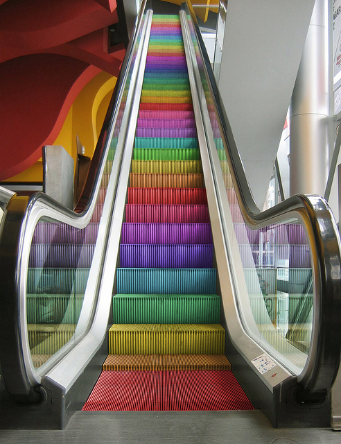 Rainbow Escalator Rainbow Photoshop Effects Kawaii Blogging Rainbow