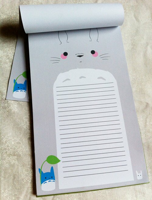 Totoro Notepad Kawaii Stationary Blog