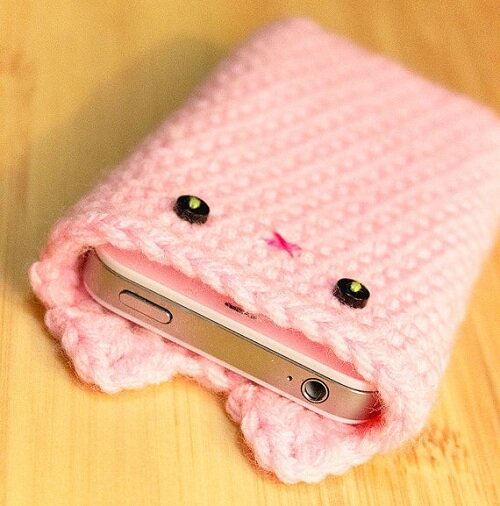 Crocheted Pink Iphone Case Kawaii Accessories Blog